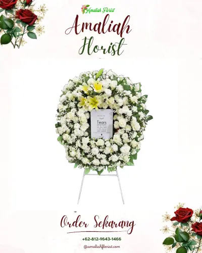 Krans Bunga Duka Cita di Sambeng